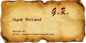 Gyuk Roland névjegykártya